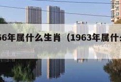 1966年属什么生肖（1963年属什么生肖）