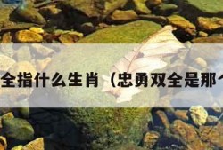 忠勇双全指什么生肖（忠勇双全是那个生肖）