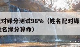 姓名配对缘分测试98%（姓名配对缘分测试98%姓名缘分算命）