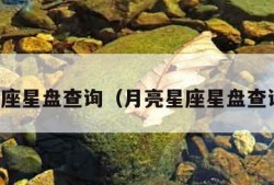 月亮星座星盘查询（月亮星座星盘查询公历）